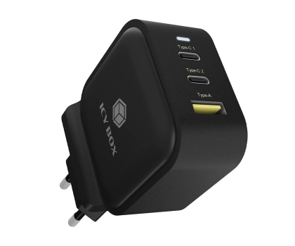 Ładowarka i akumulator ICYBOX Ładowarka IB-PS103-PD 65 Watt 2x Type-C + 1x Type-A